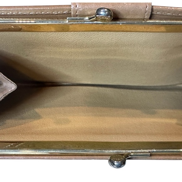 Celine Monogram Brown and Tan Wallet kiss lock opener. - Picture 9 of 16